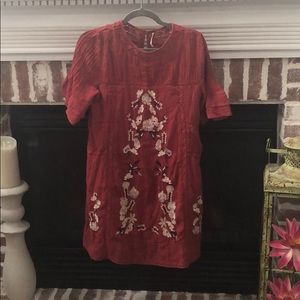 Free people dark red dress